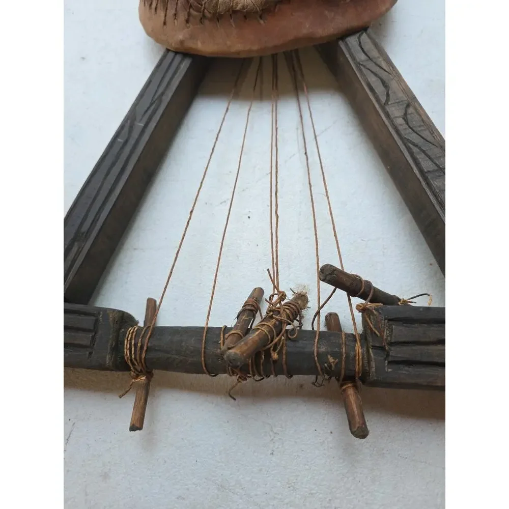 Vintage African Ethiopian String Musical Instrument Folkart